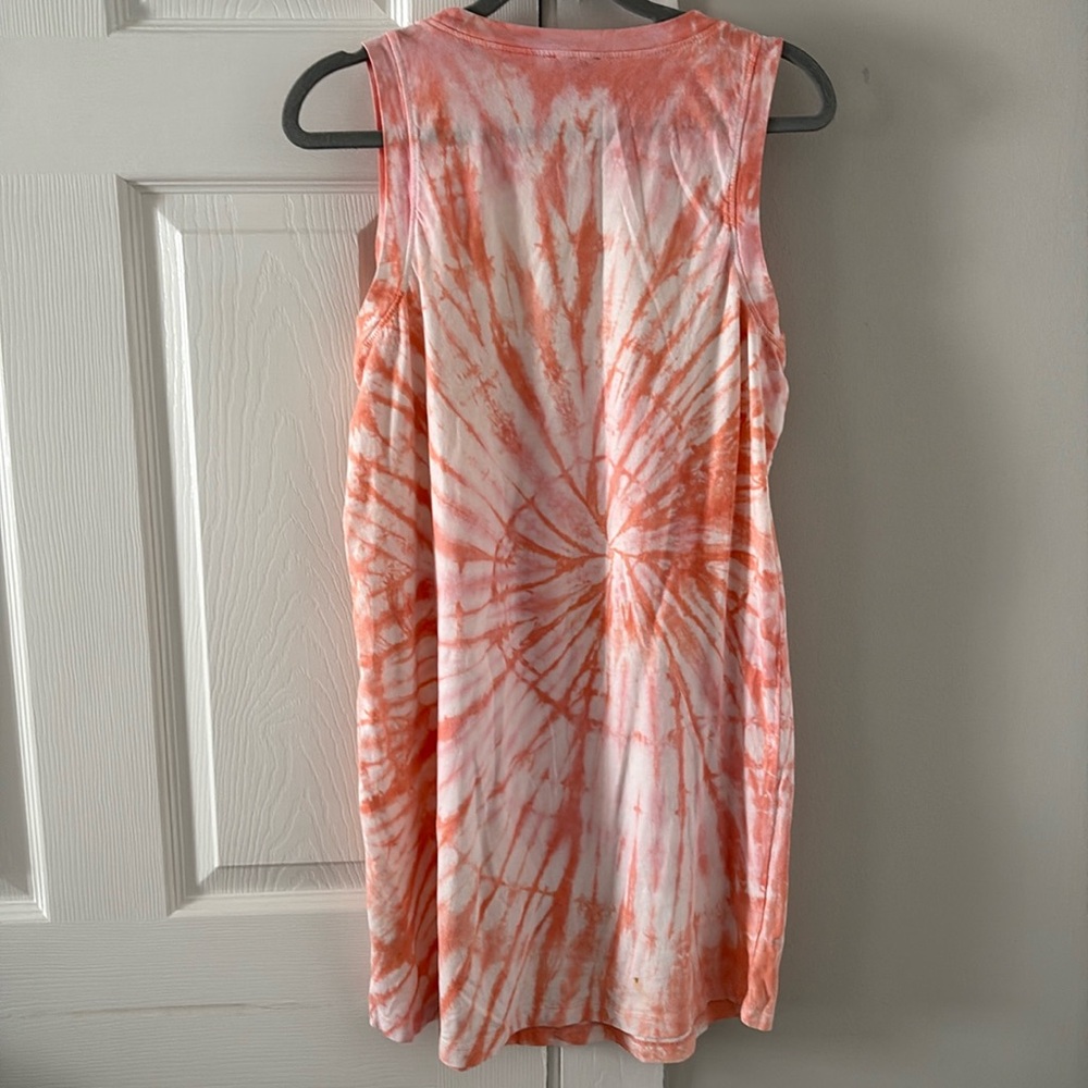 J.Crew Peach and White Tie-Dye Dress - Picture 2 of 4